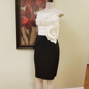 Cocktail Dress size 10 Ivory/Black. Sold the size 12